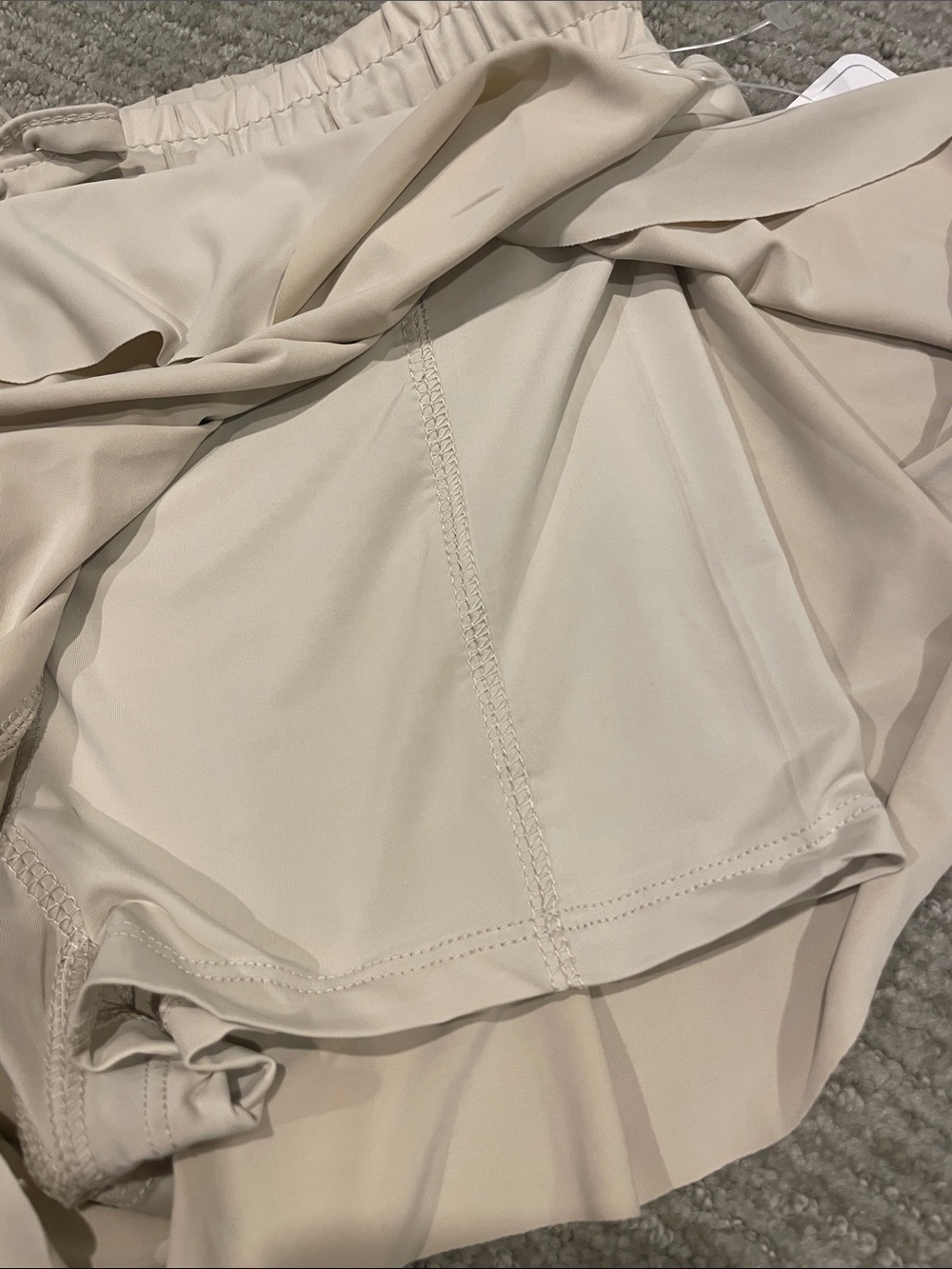 btween Cream Ruffle Layered Shorts with Drawstring - Picture 5 of 5